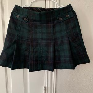 Green Plaid Skirt